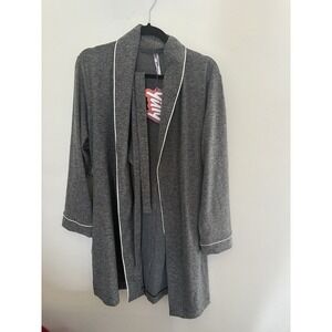 Womens Yitty Cloud Jersey Robe Charcoal Grey Heather Medium NWT Fabletics M